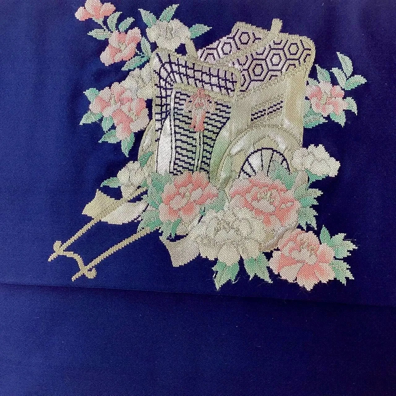 5729# Japanese Vintage Nagoya Obi Belt Kimono Fabric Silk Traditional