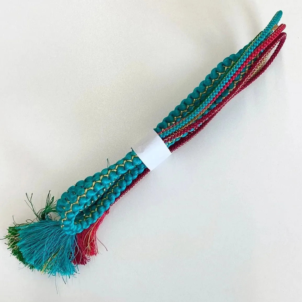 5848# Japanese Kimono Accessory Obiage and Obijime 2-piece Set Silk Shibori