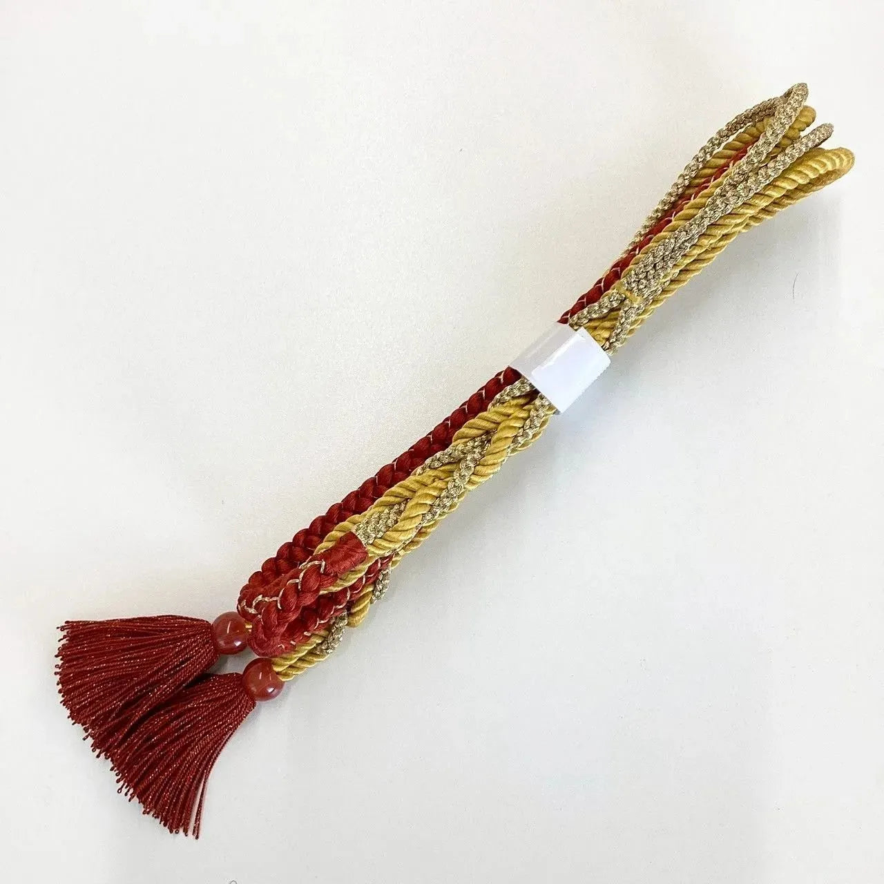 5884# Japanese Kimono Accessory Obiage and Obijime 2-piece Set Silk Shibori