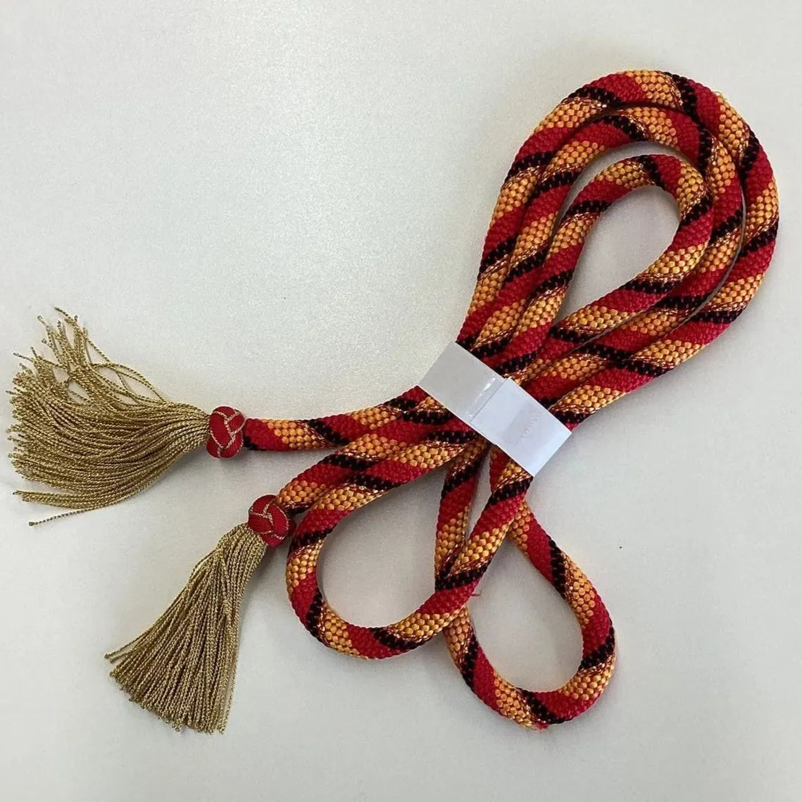 5924# Japanese Kimono Accessory Obiage and Obijime 2-piece Set Silk Shibori