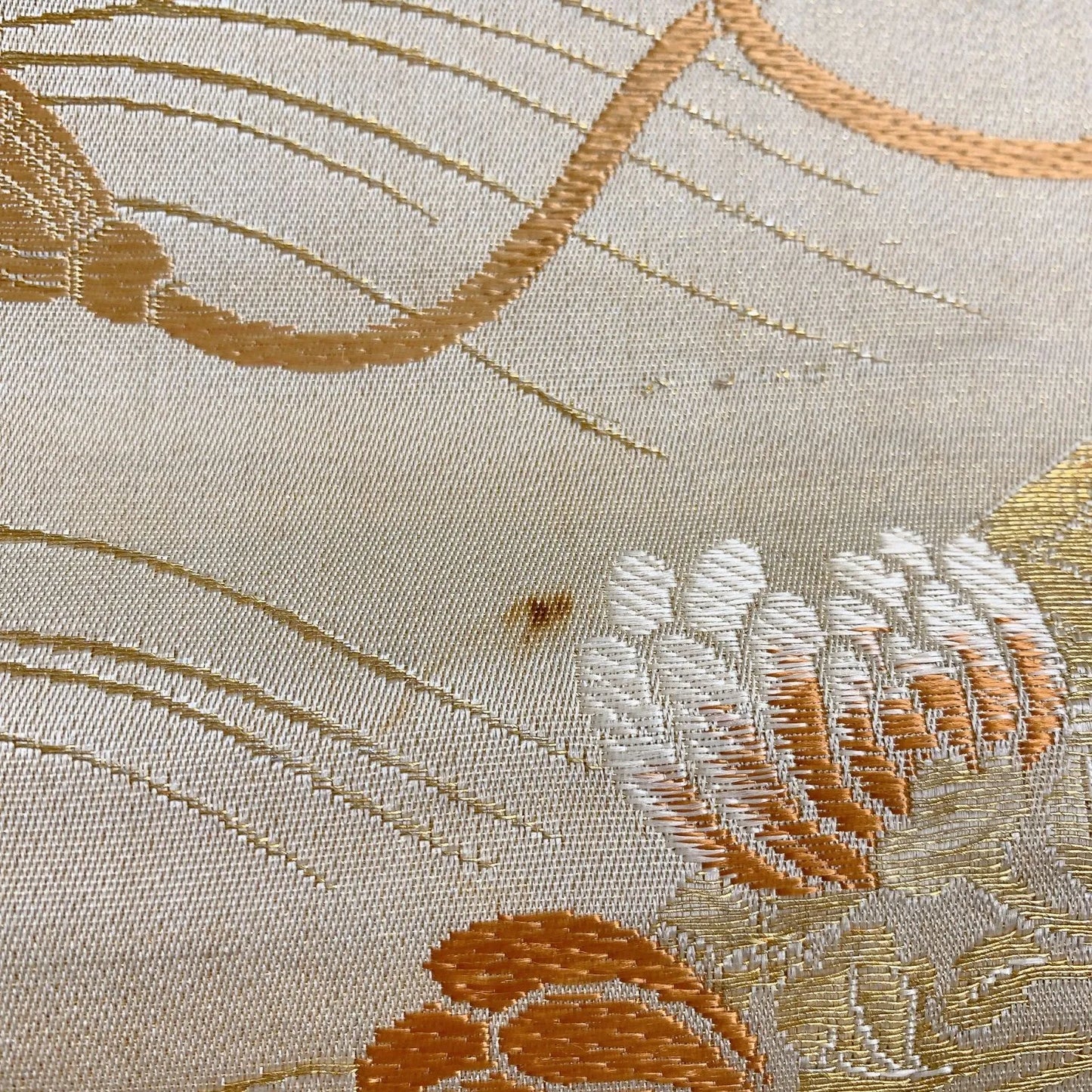 7324# Japanese Antique Fukuro Obi Belt Kimono Fabric Silk All-over pattern