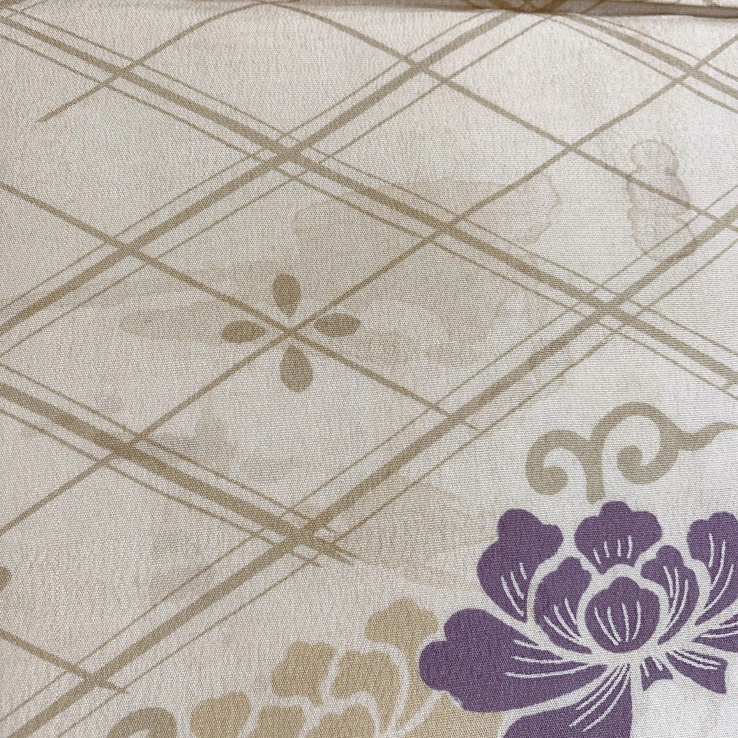 7332# Japanese Antique Fukuro Obi Belt Kimono Fabric Silk Embroidery Maple