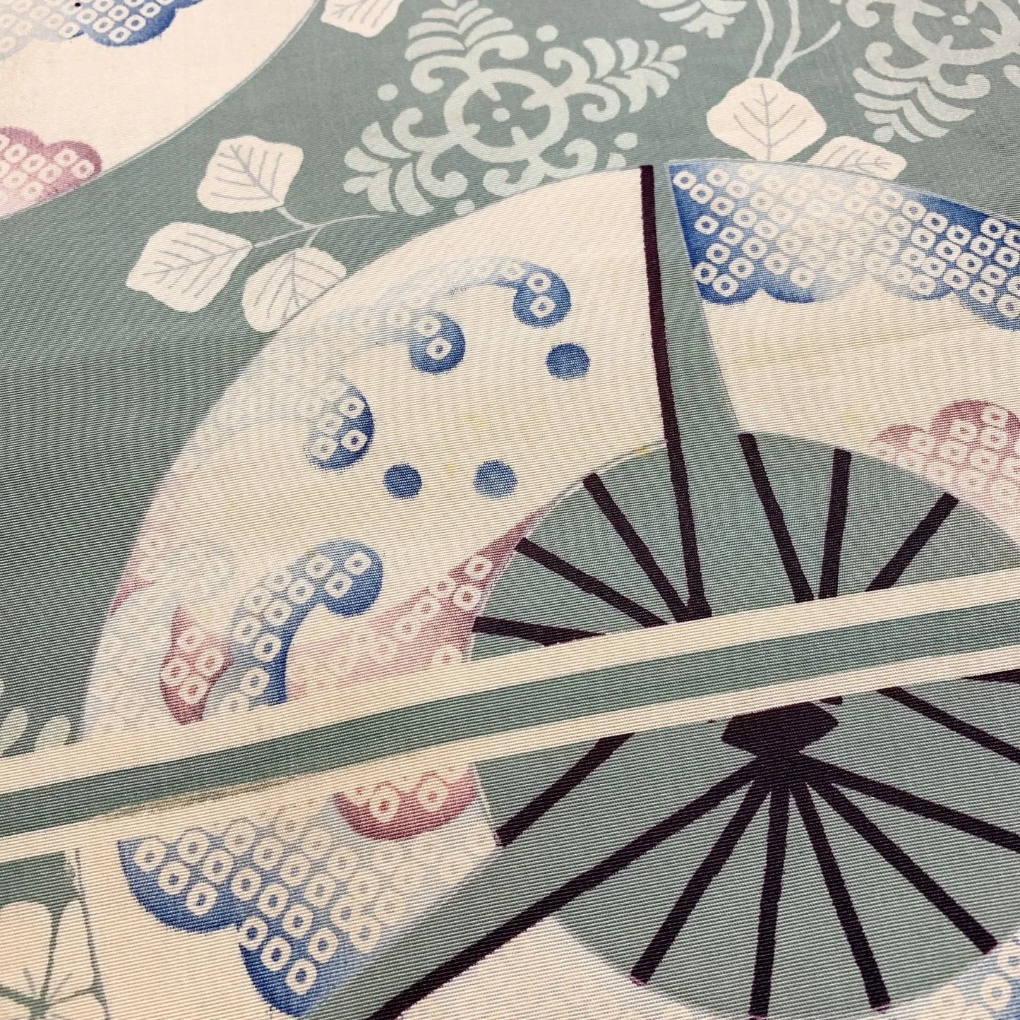 7359# Japanese Antique Nagoya Obi Belt Kimono Fabric Silk All-over pattern