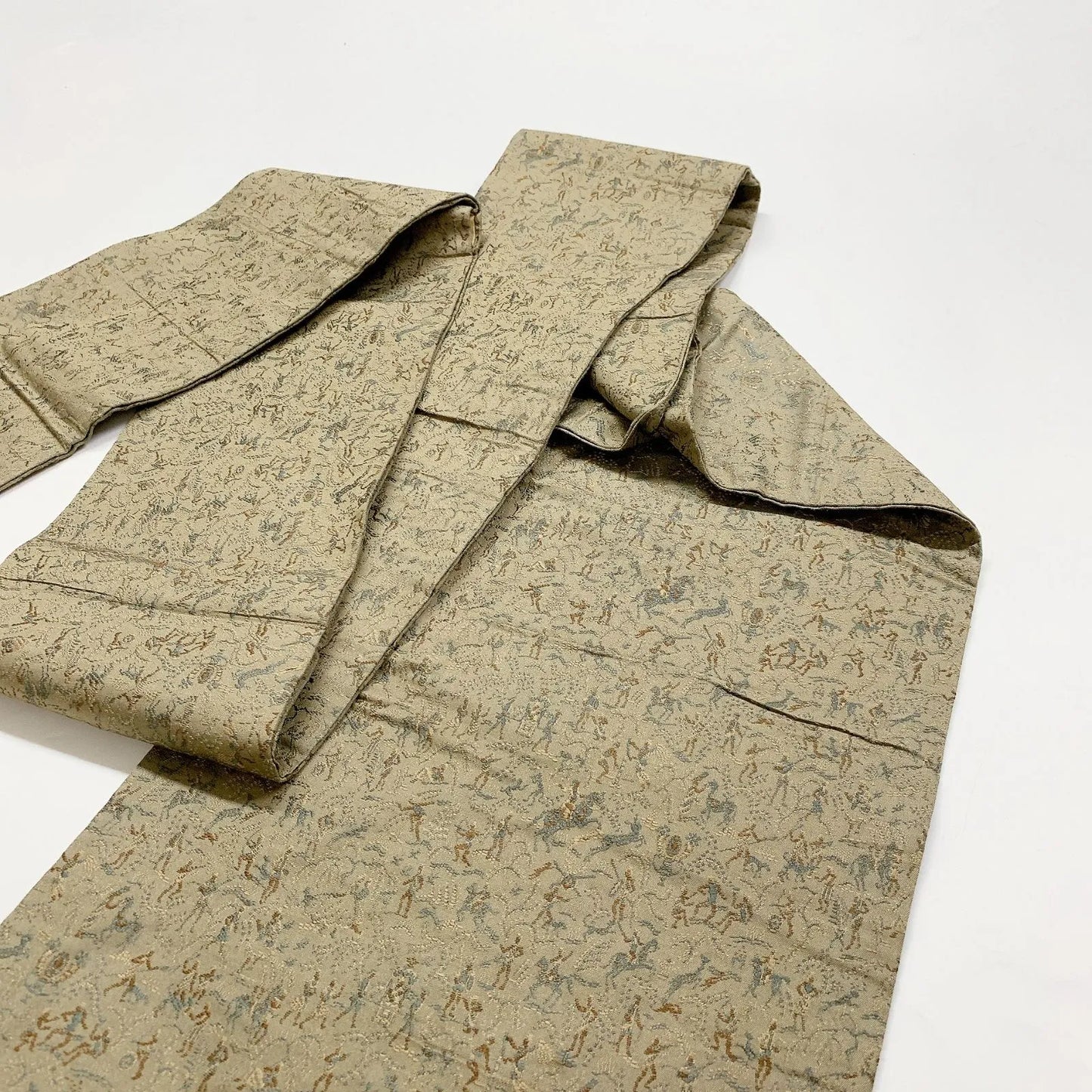 7360# Japanese Antique Nagoya Obi Belt Kimono Fabric Silk All-over pattern