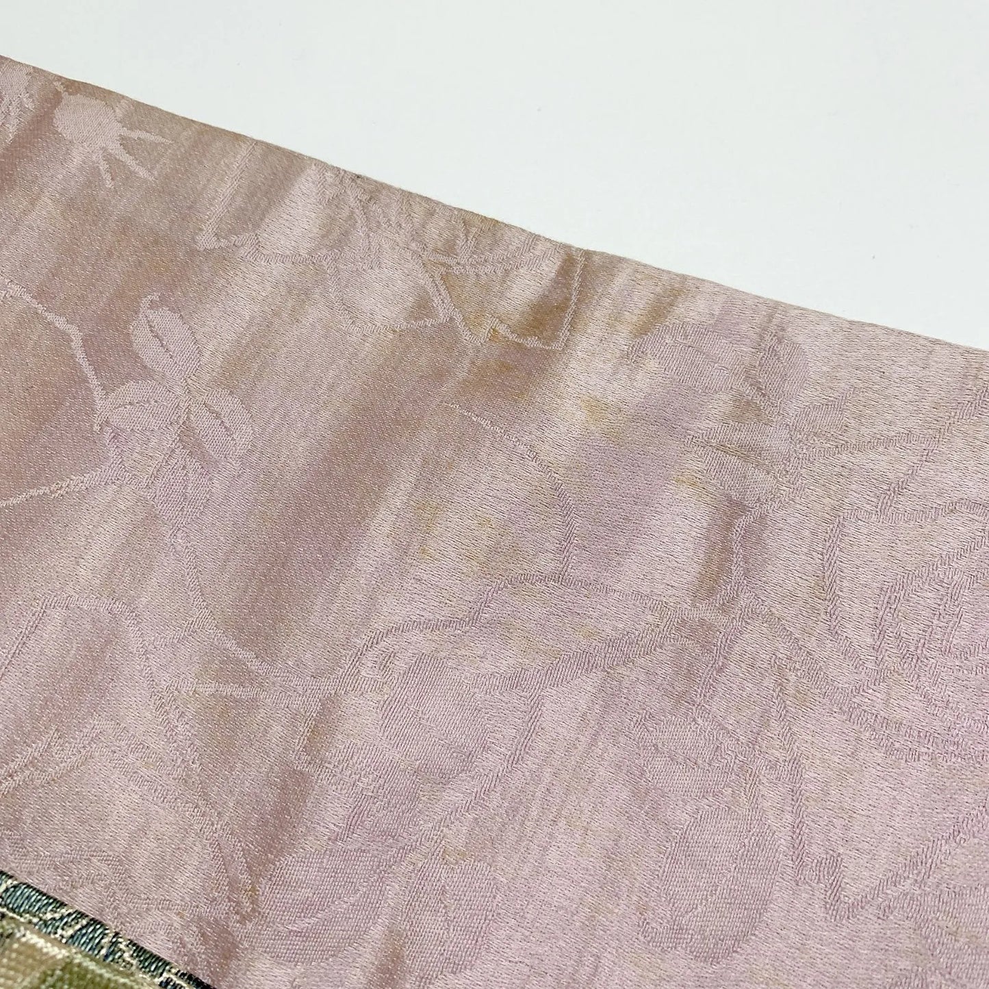 7379# Japanese Antique Nagoya Obi Belt Kimono Fabric Silk Traditional