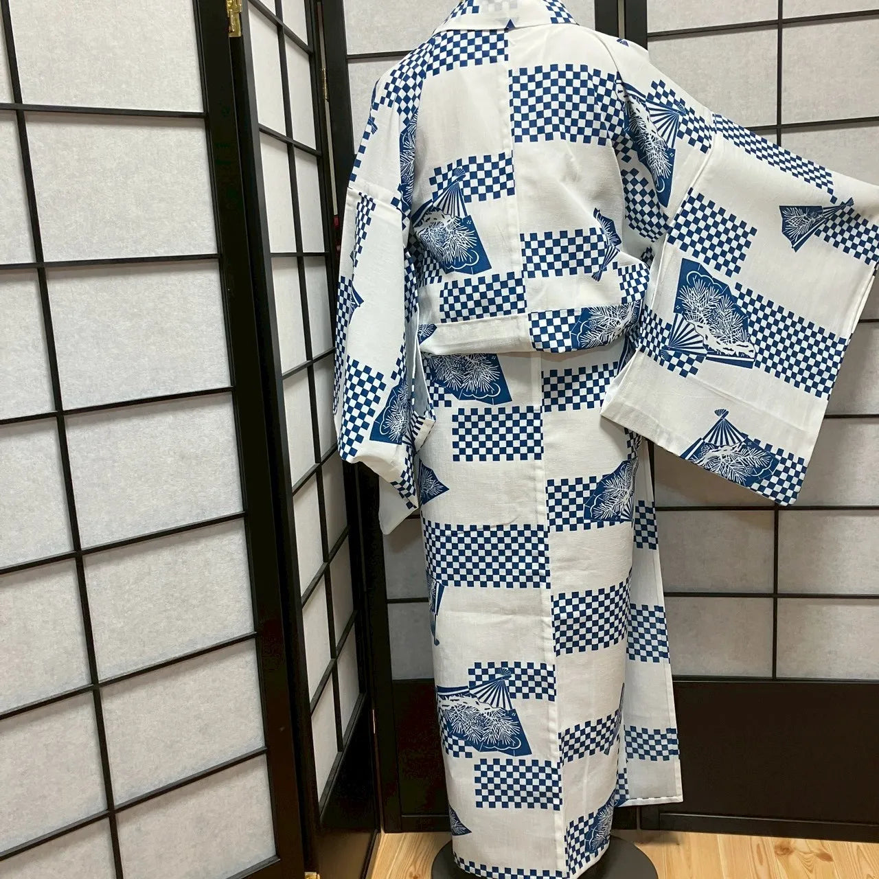 8783# Japanese Yukata Womens Vintage Fabric Robe Kimono Traditional