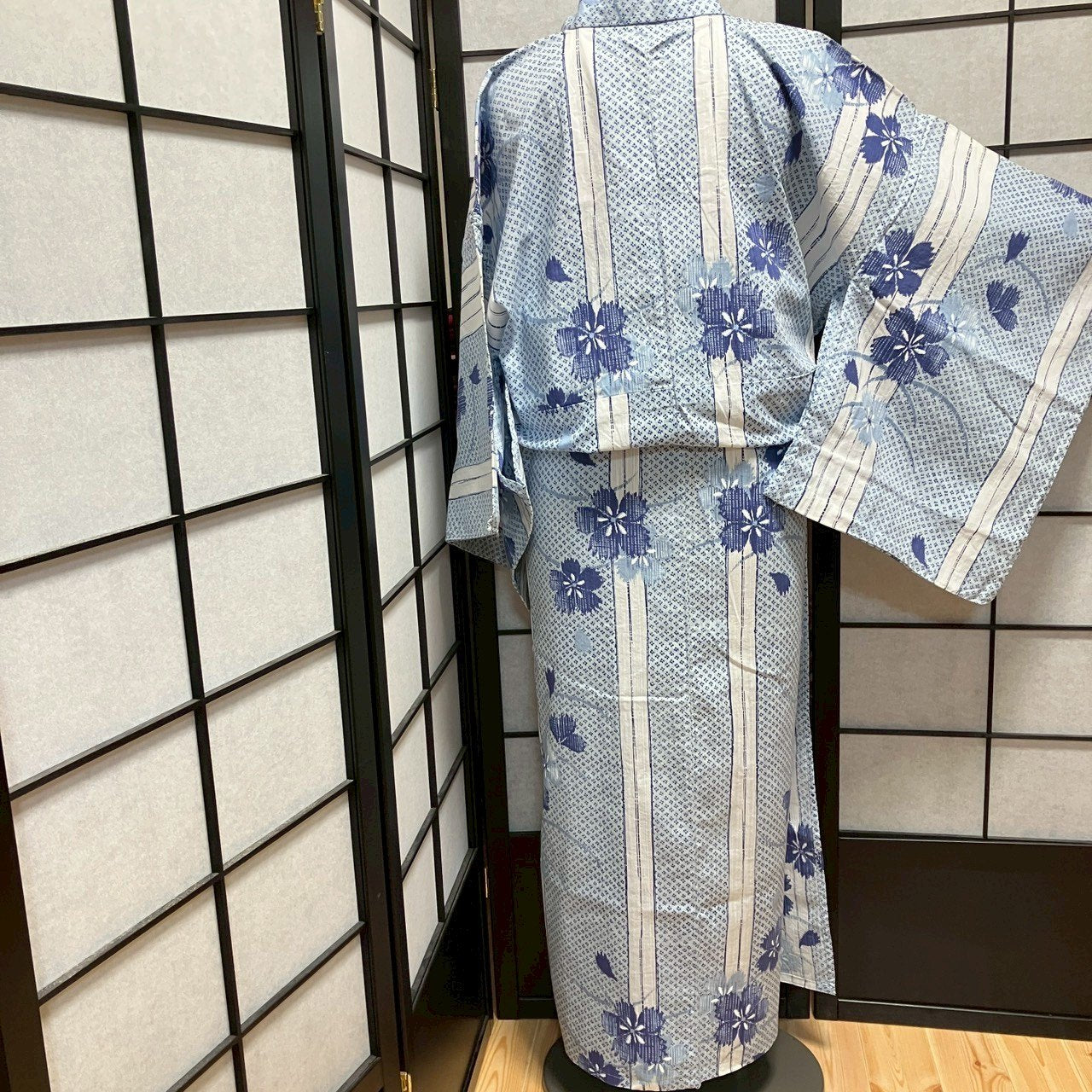 9442# Japanese Yukata Womens Vintage Fabric Cotton Robe Kimono Traditional