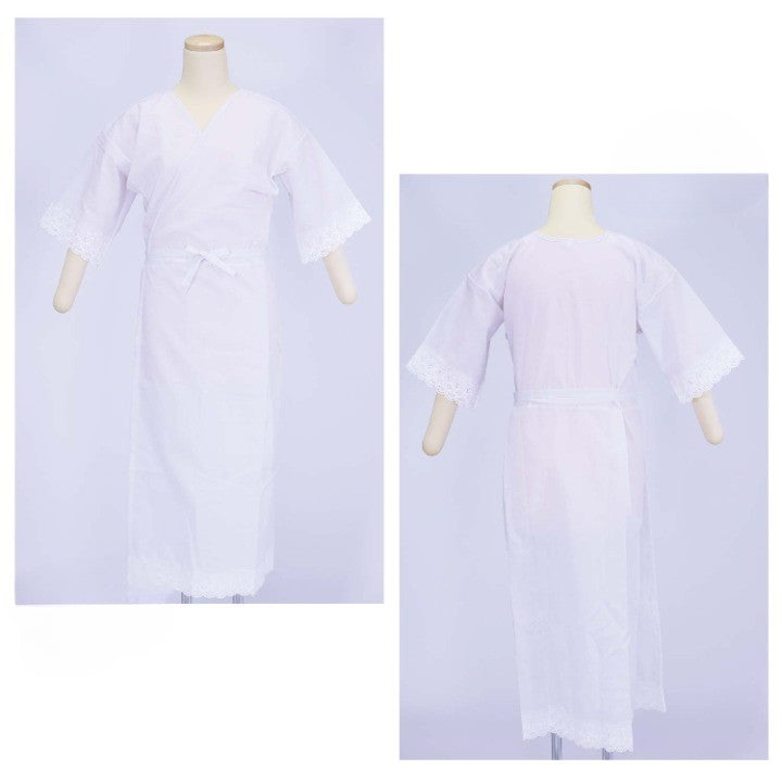 Japanese Women's Traditional Kimono Underwear White Robe Vintage Undergarment