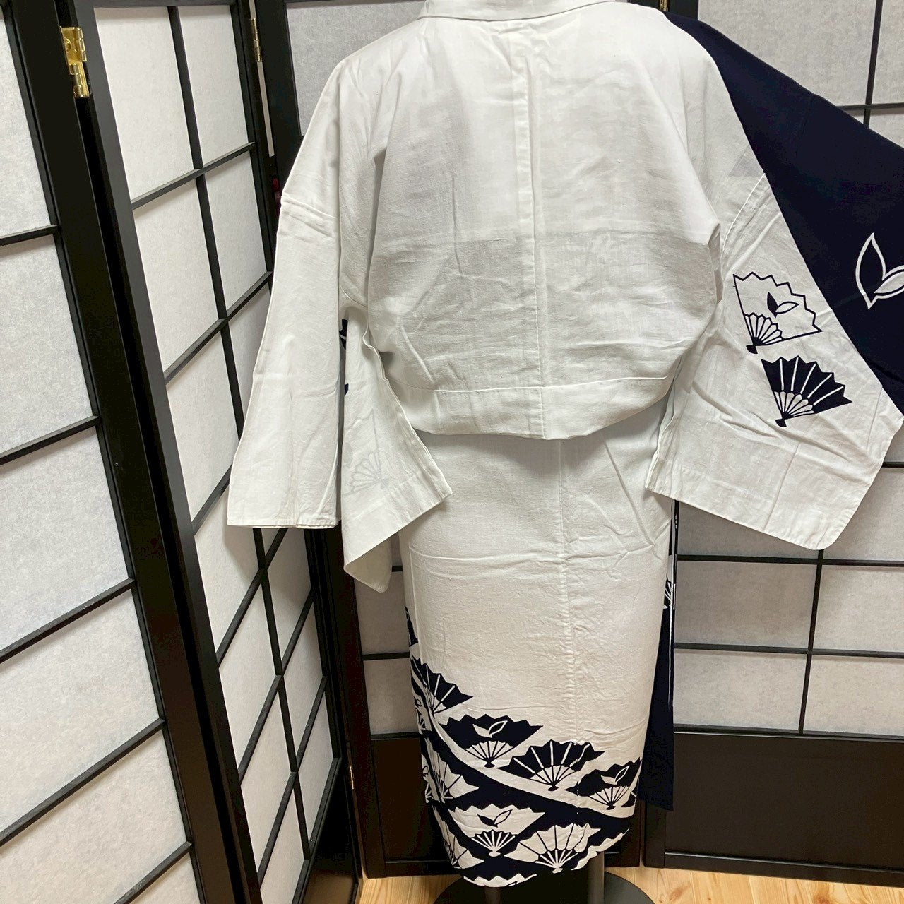 9102# Japanese Yukata Womens Vintage Fabric Cotton Robe Kimono Traditional