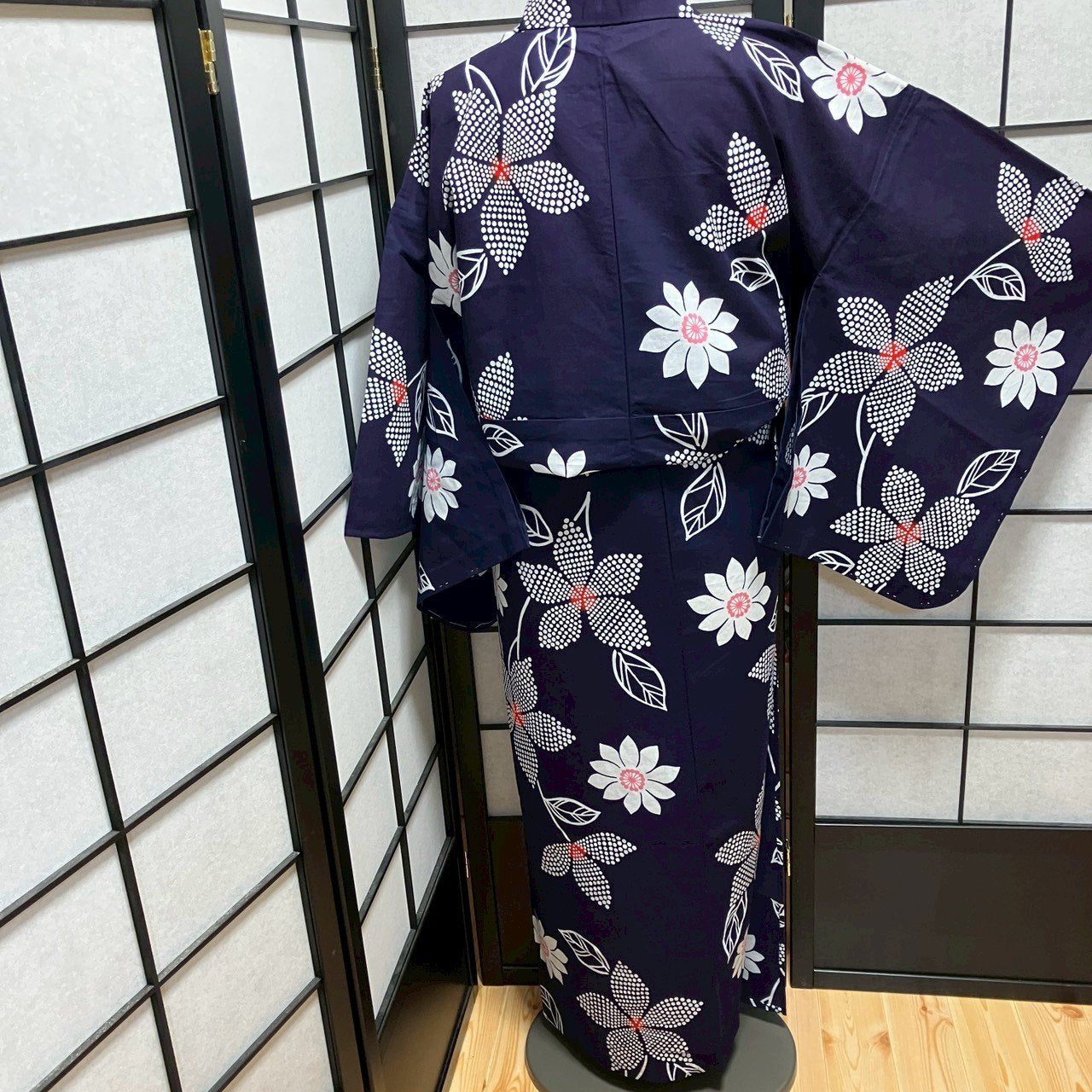 9421# Japanese Yukata Womens Vintage Fabric Cotton Robe Kimono Traditional