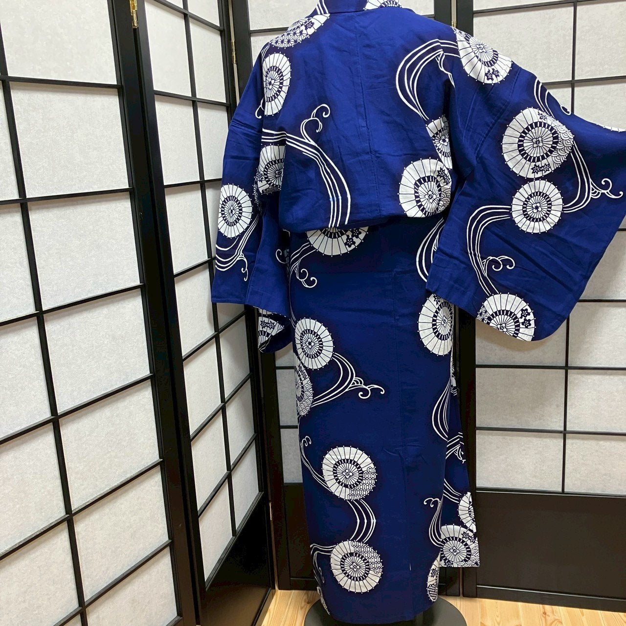 9423# Japanese Yukata Womens Vintage Fabric Cotton Robe Kimono Traditional