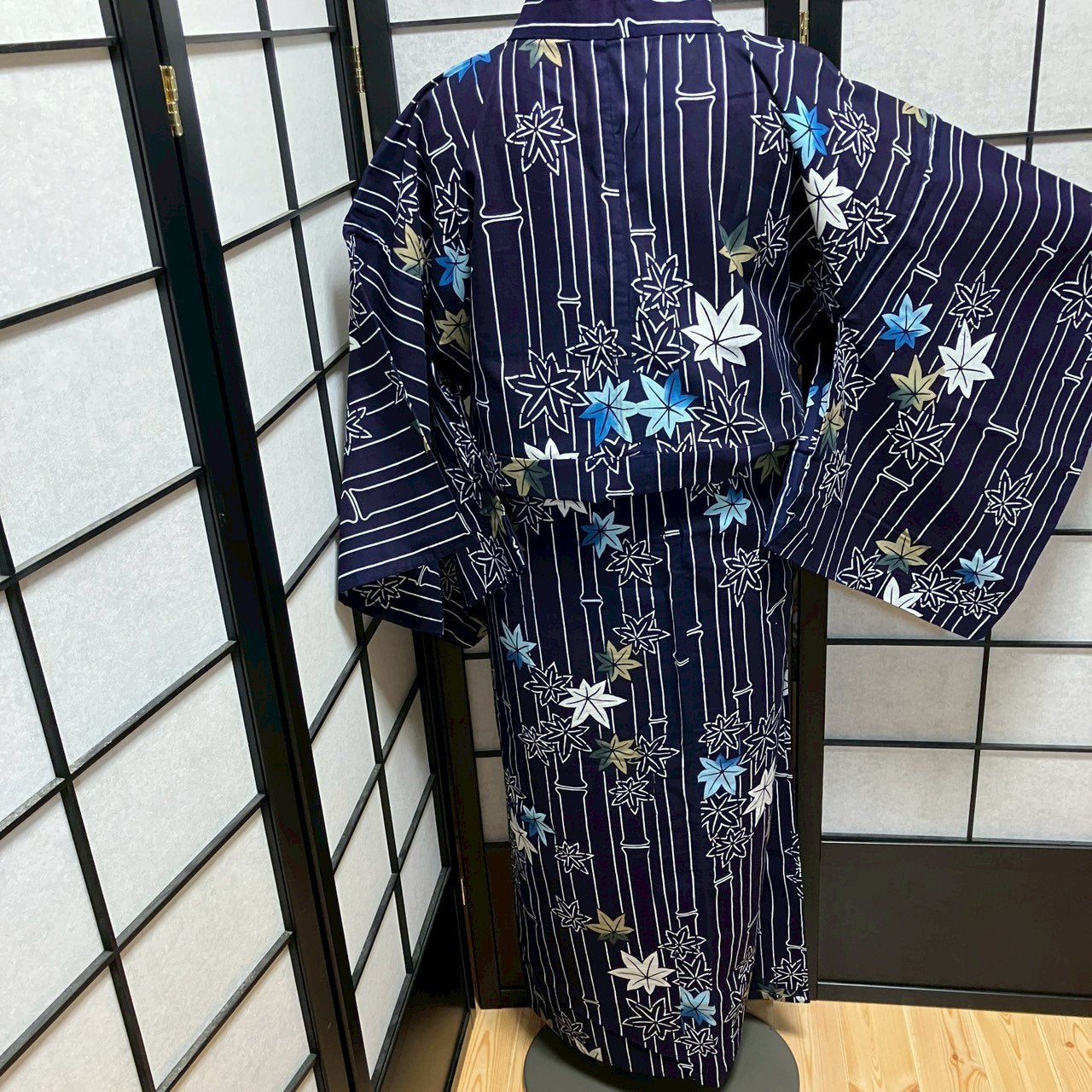 9457# Japanese Yukata Womens Vintage Fabric Cotton Robe Kimono Traditional