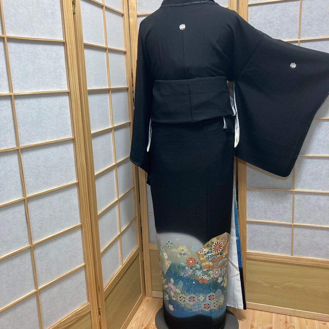 2868# Japanese Tomesode Kimono Vintage Womens Silk Fabric Robe Kimono only sold
