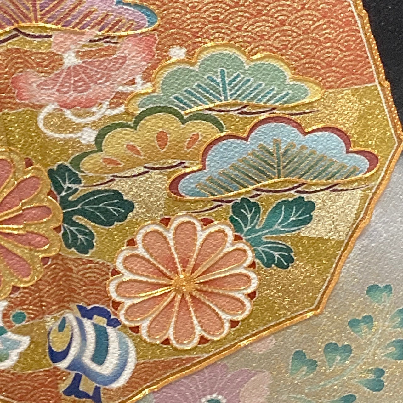 2868# Japanese Tomesode Kimono Vintage Womens Silk Fabric Robe Kimono only sold