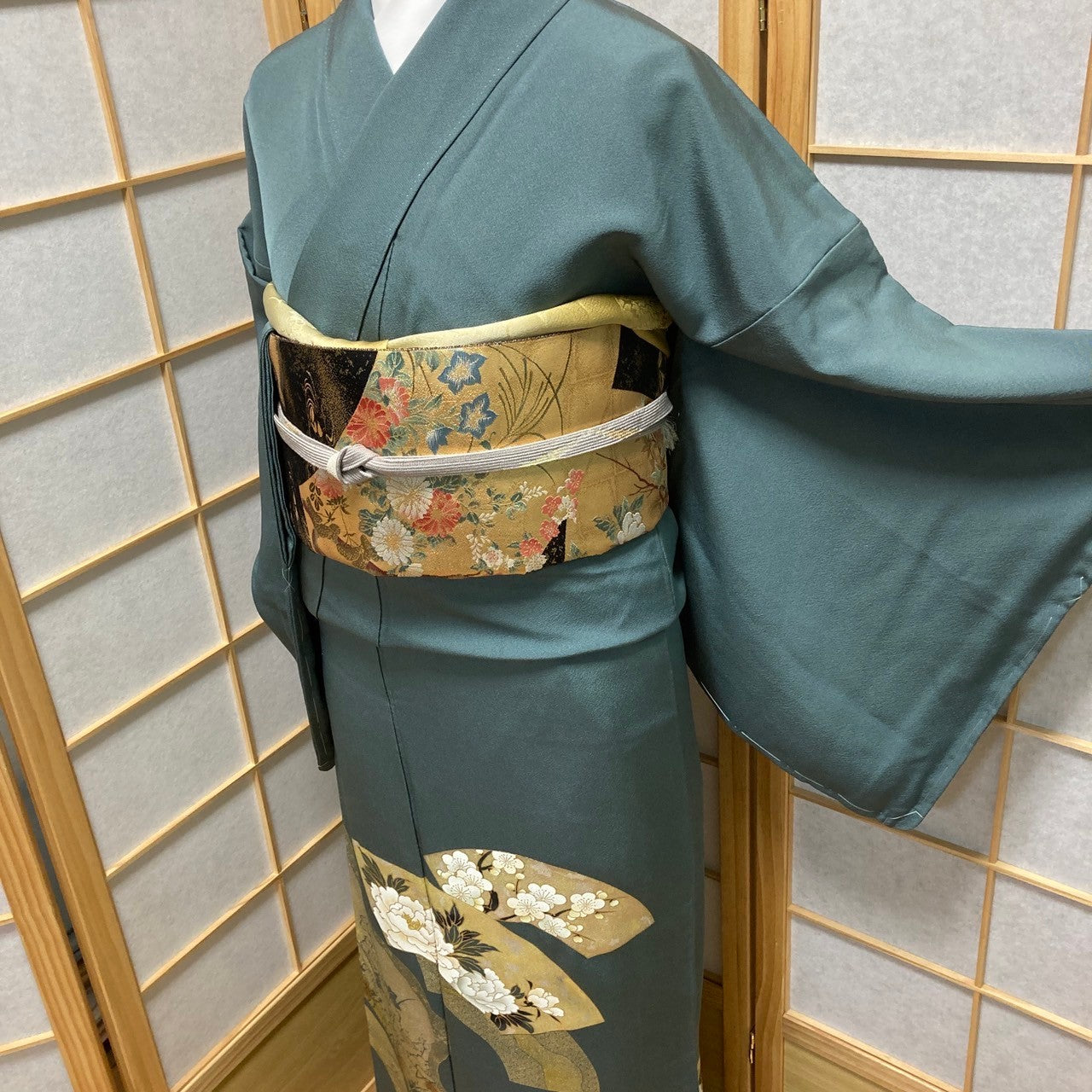 2867# Japanese Tomesode Kimono Vintage Womens Silk Fabric Robe Kimono only sold