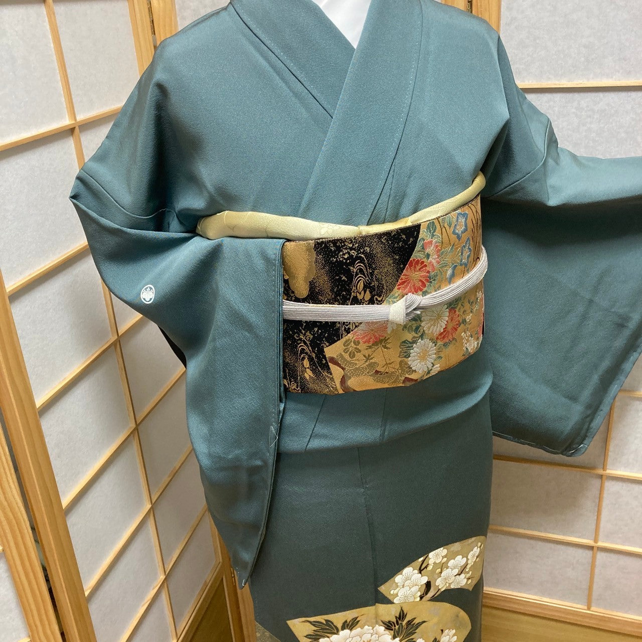 2867# Japanese Tomesode Kimono Vintage Womens Silk Fabric Robe Kimono only sold