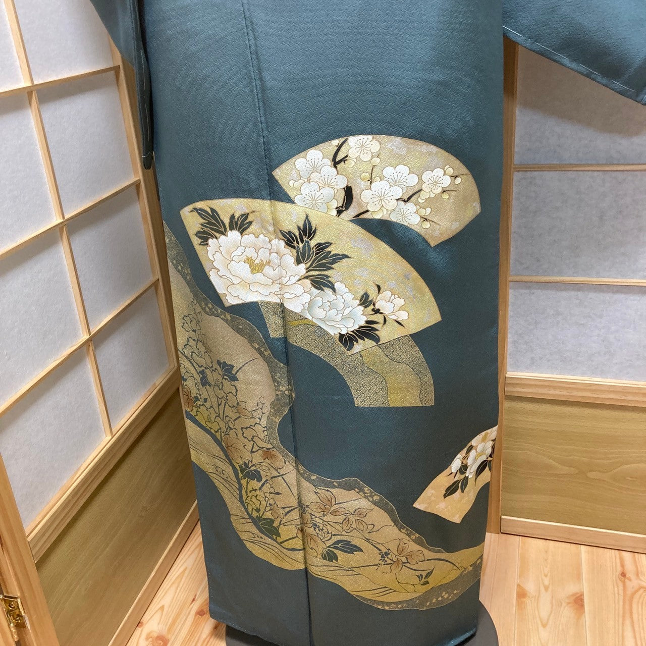 2867# Japanese Tomesode Kimono Vintage Womens Silk Fabric Robe Kimono only sold