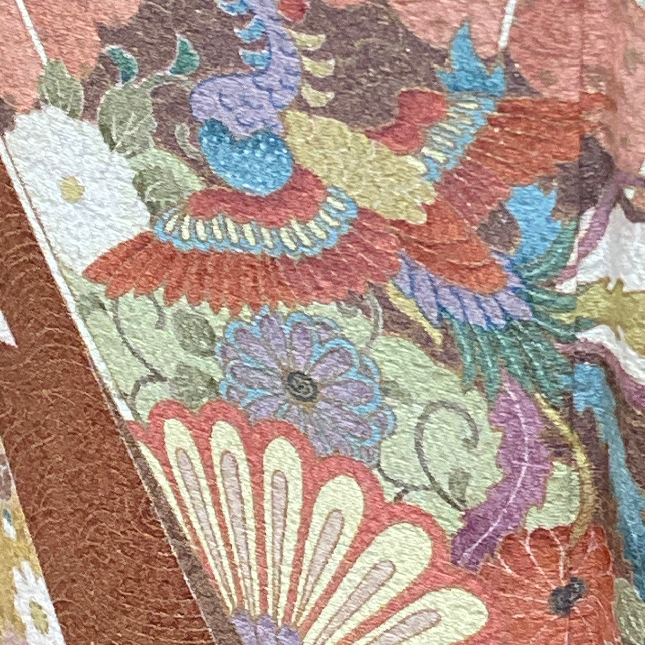 2862# Japanese Kimono Vintage Womens Silk Fabric Robe Kimono only sold