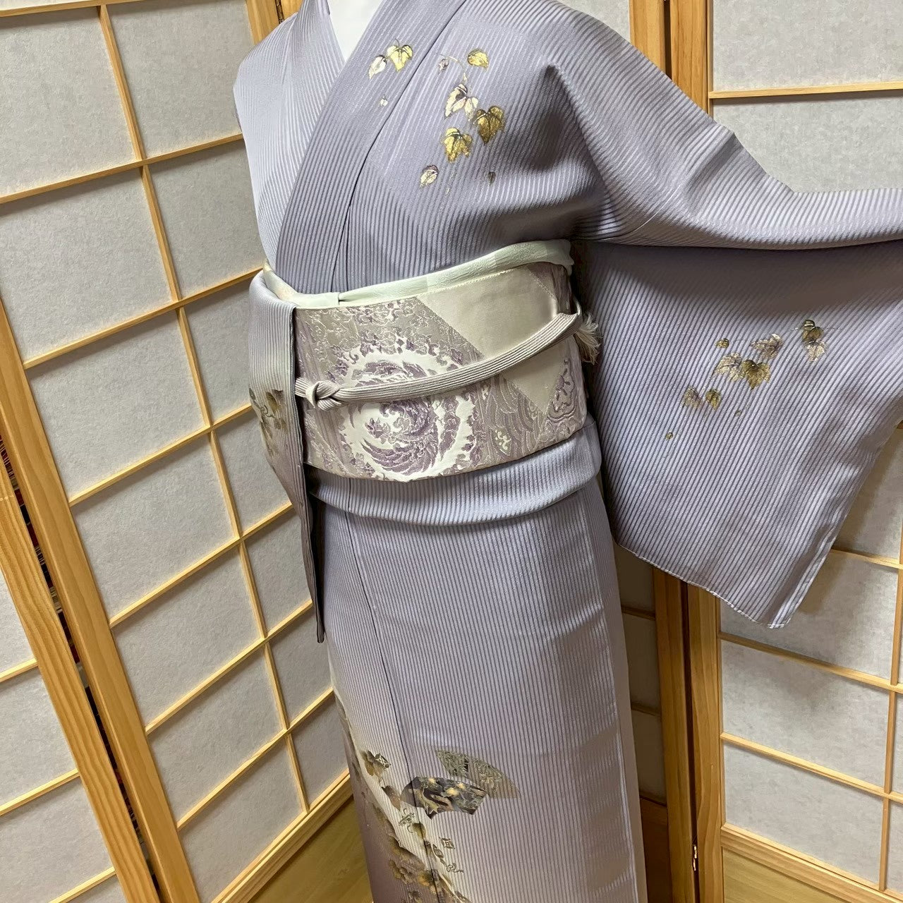 7178# Japanese Kimono Vintage Womens Silk Fabric Robe Kimono only sold