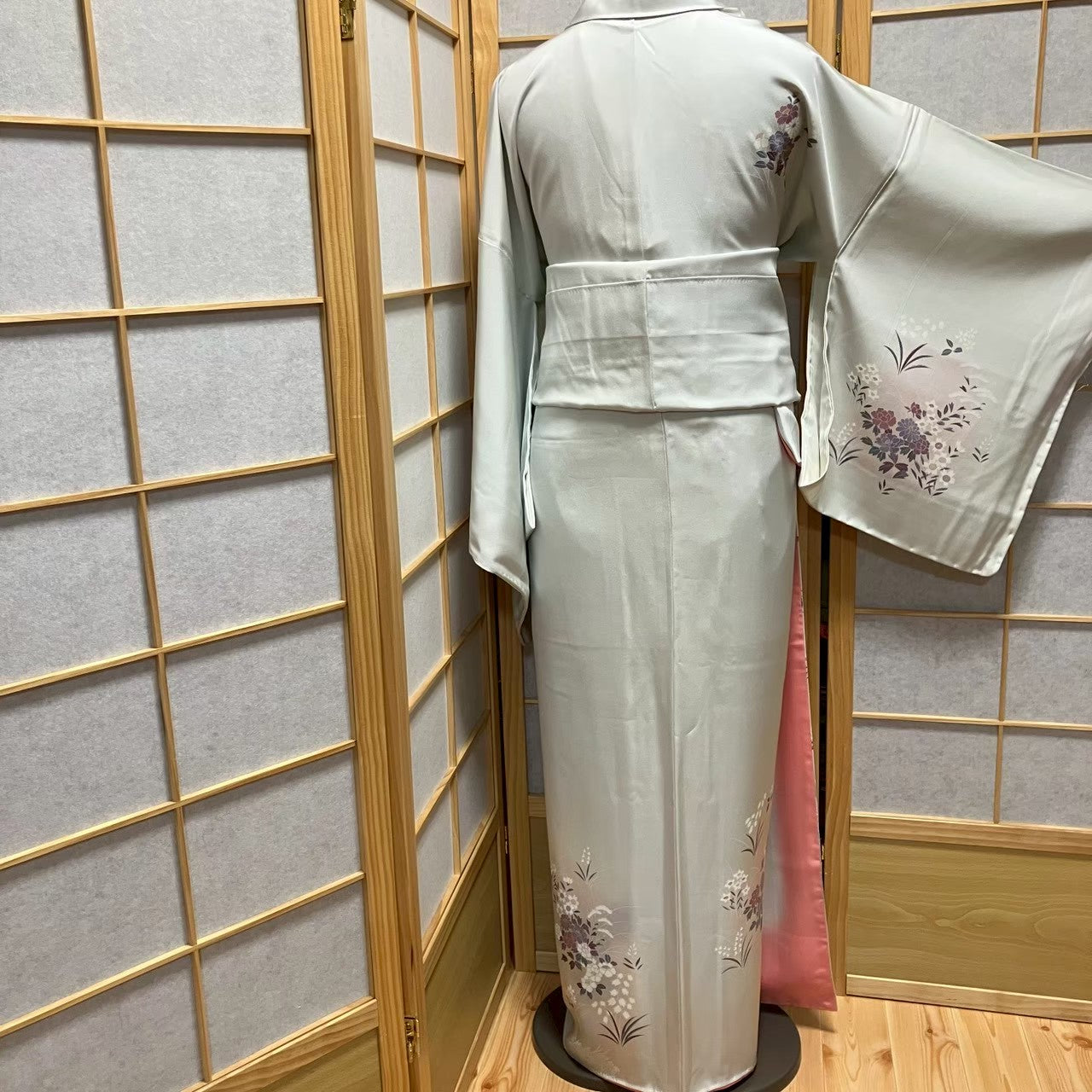 7497# Japanese Kimono Vintage Womens Silk Fabric Robe Kimono only sold