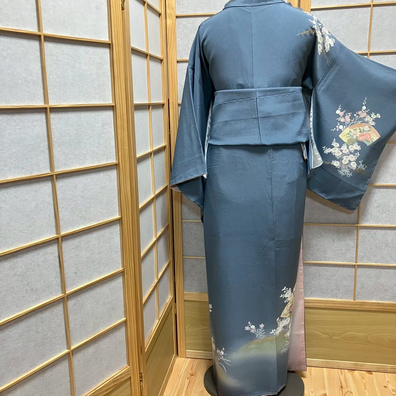 7531# Japanese Kimono Vintage Womens Silk Fabric Robe Kimono only sold