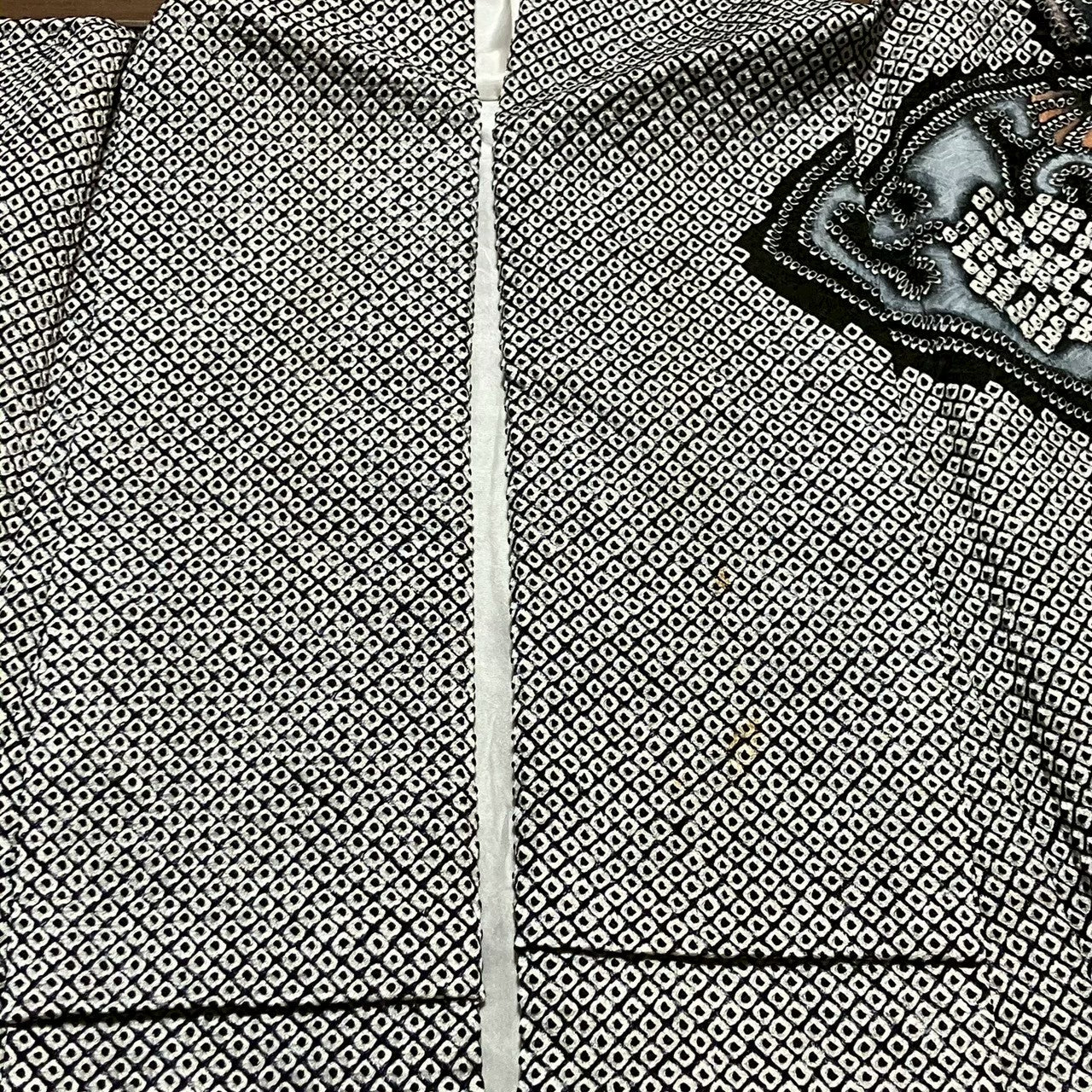 7796# Japanese Kimono Vintage Womens Silk Fabric Robe Kimono only sold Shibori