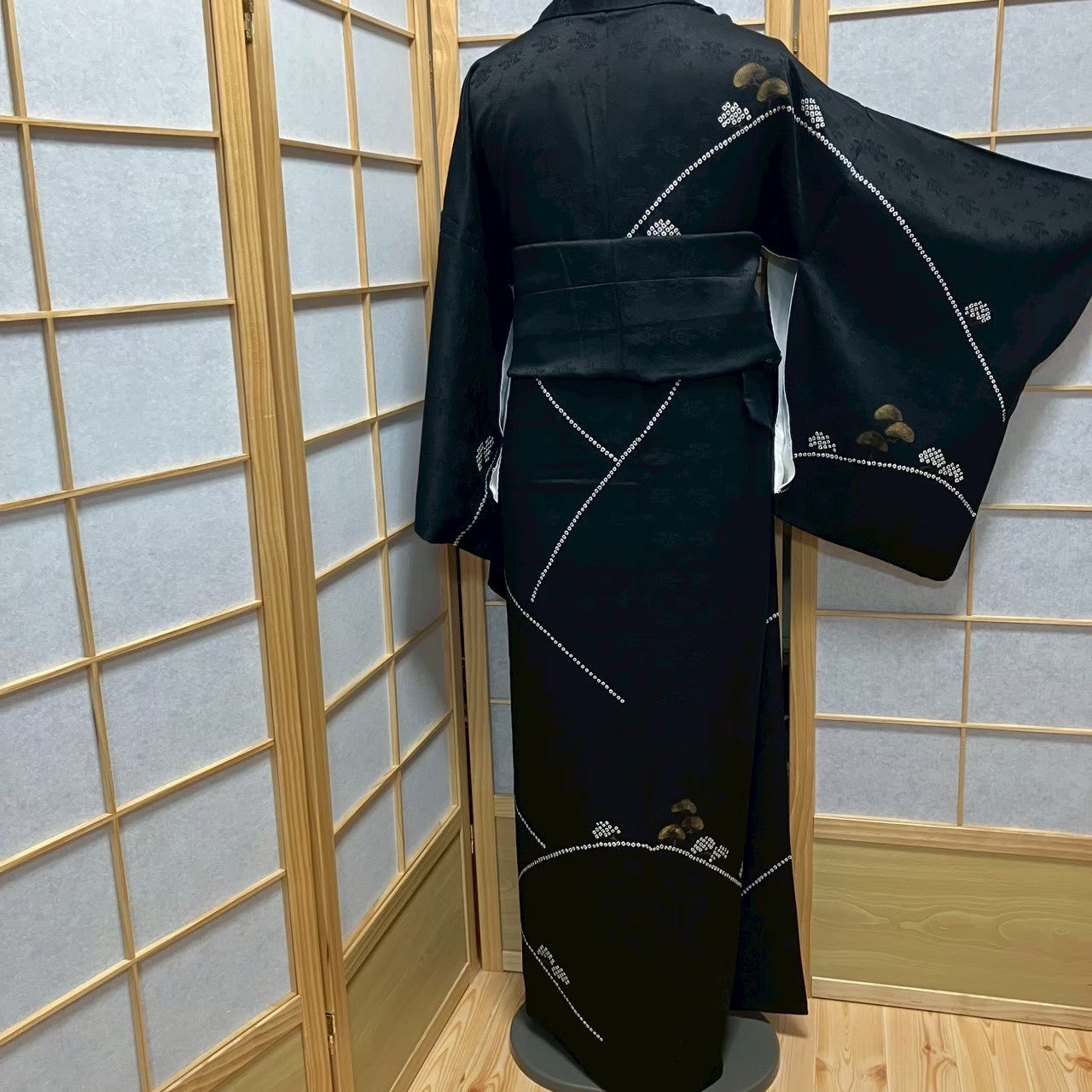 7800# Japanese Kimono Vintage Womens Silk Fabric Robe Kimono only sold Shibori