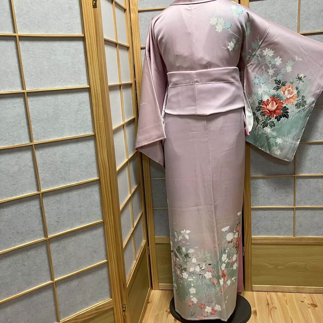 8172# Japanese Kimono Vintage Womens Silk Fabric Robe Kimono only sold