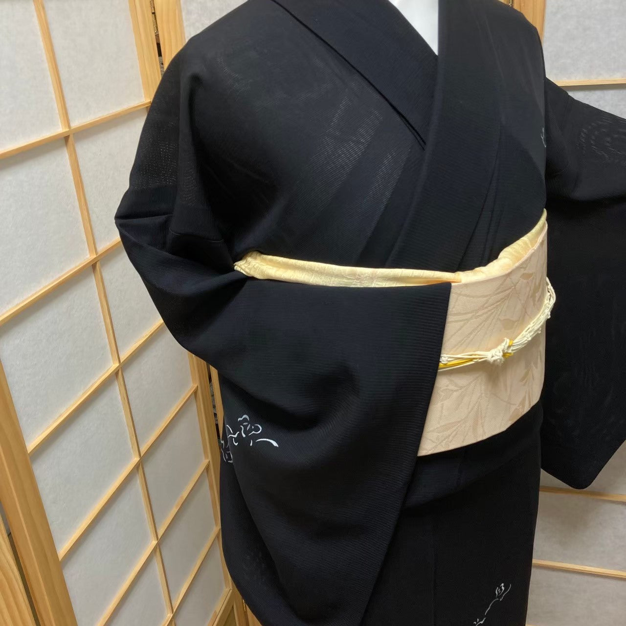 0534# Japanese Kimono only sold Vintage Womens Silk Fabric Robe Summer kimono