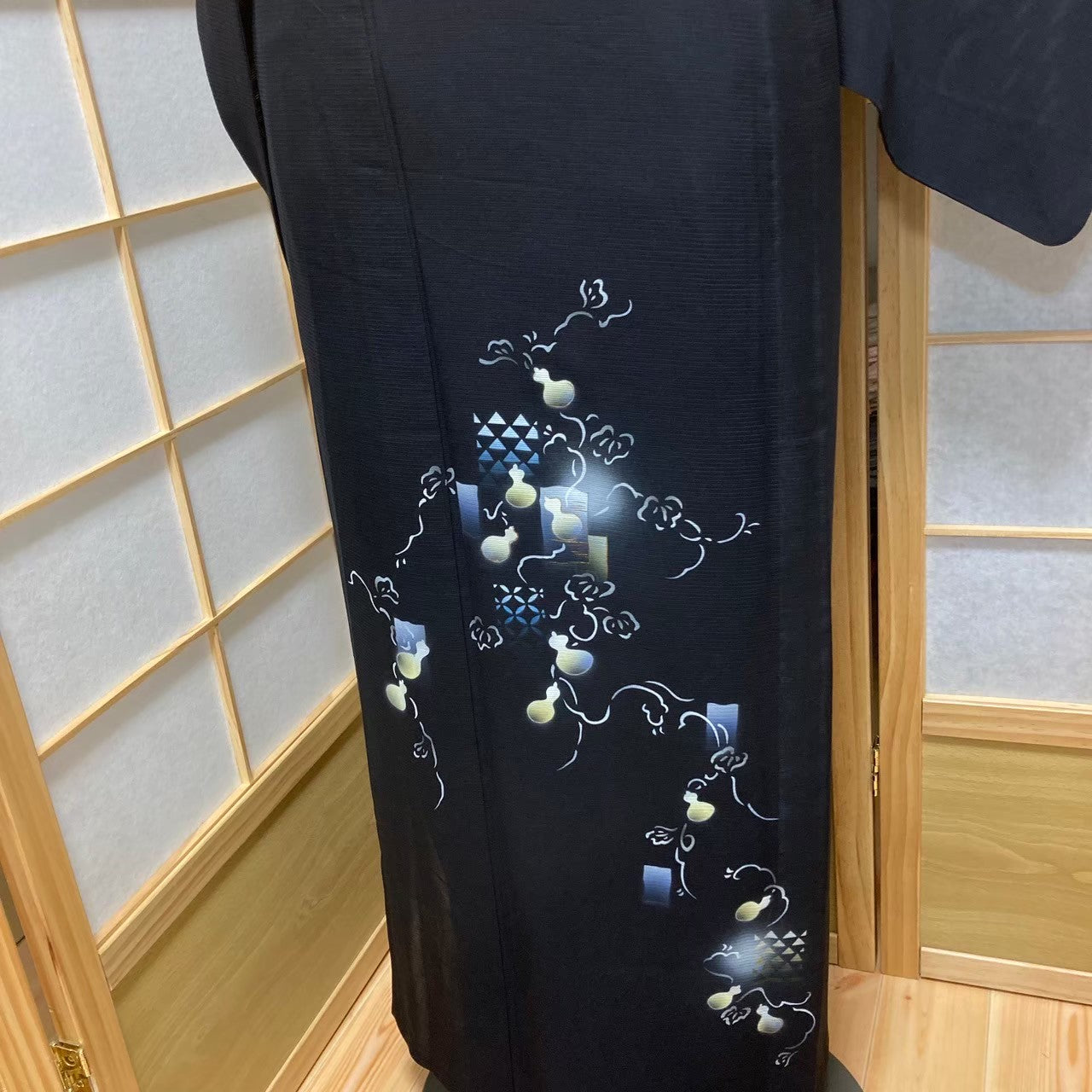 0534# Japanese Kimono only sold Vintage Womens Silk Fabric Robe Summer kimono