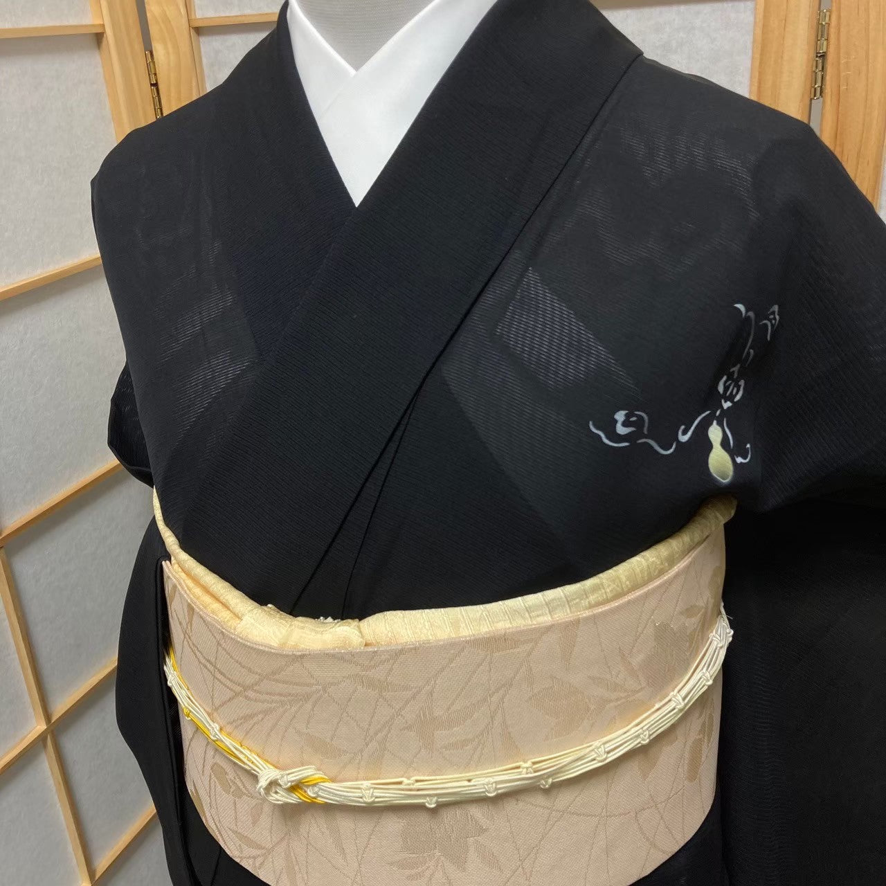 0534# Japanese Kimono only sold Vintage Womens Silk Fabric Robe Summer kimono