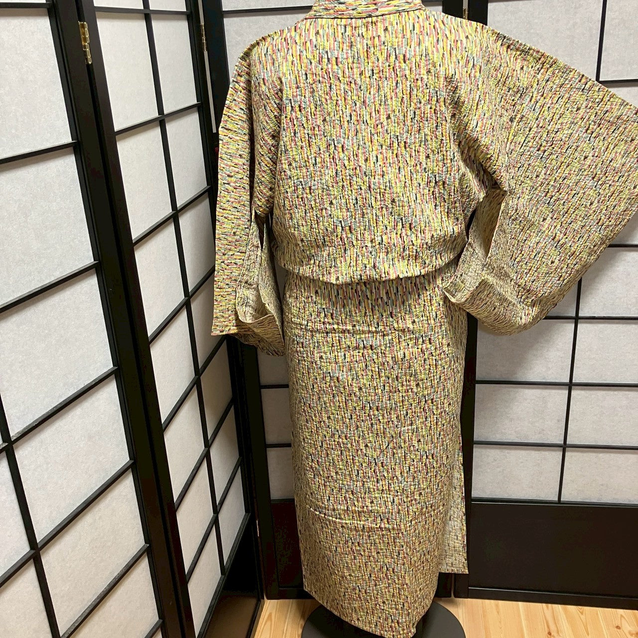 9452# Japanese Yukata Womens Vintage Fabric Cotton Robe Kimono Traditional