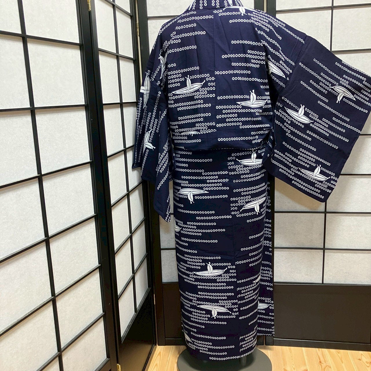 9454# Japanese Yukata Womens Vintage Fabric Cotton Robe Kimono Traditional