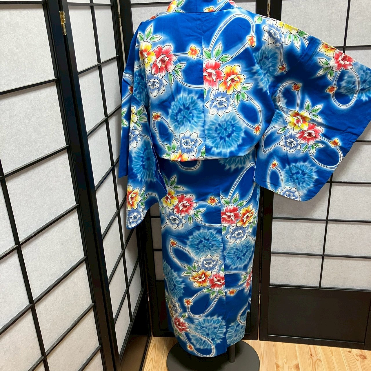 9437# Japanese Yukata Womens Vintage Fabric Cotton Robe Kimono Traditional