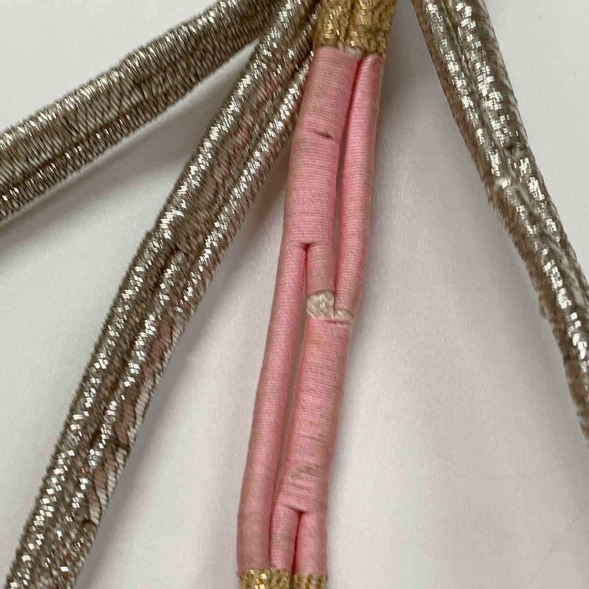 9060# Japanese Kimono Accessory Vintage Obiage and Obijime 2-piece Set Silk