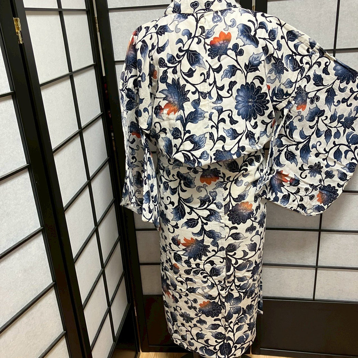 9111# Japanese Yukata Womens Vintage Fabric Cotton Robe Kimono Traditional