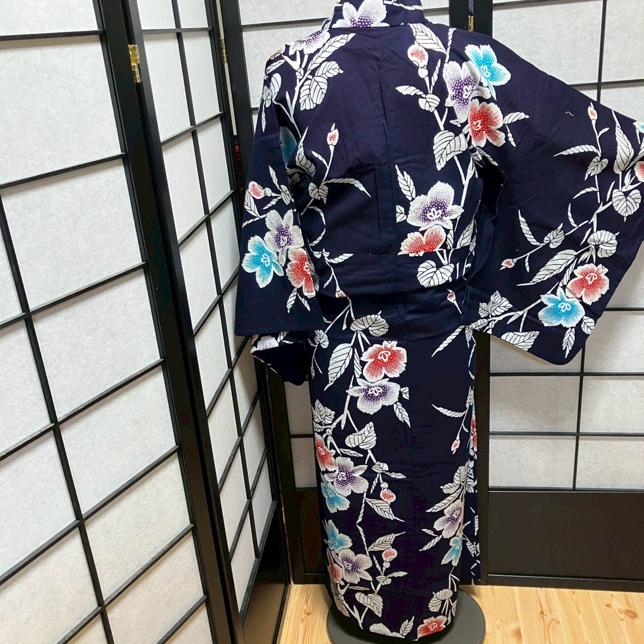 9472# Japanese Yukata Womens Vintage Fabric Cotton Robe Kimono Traditional