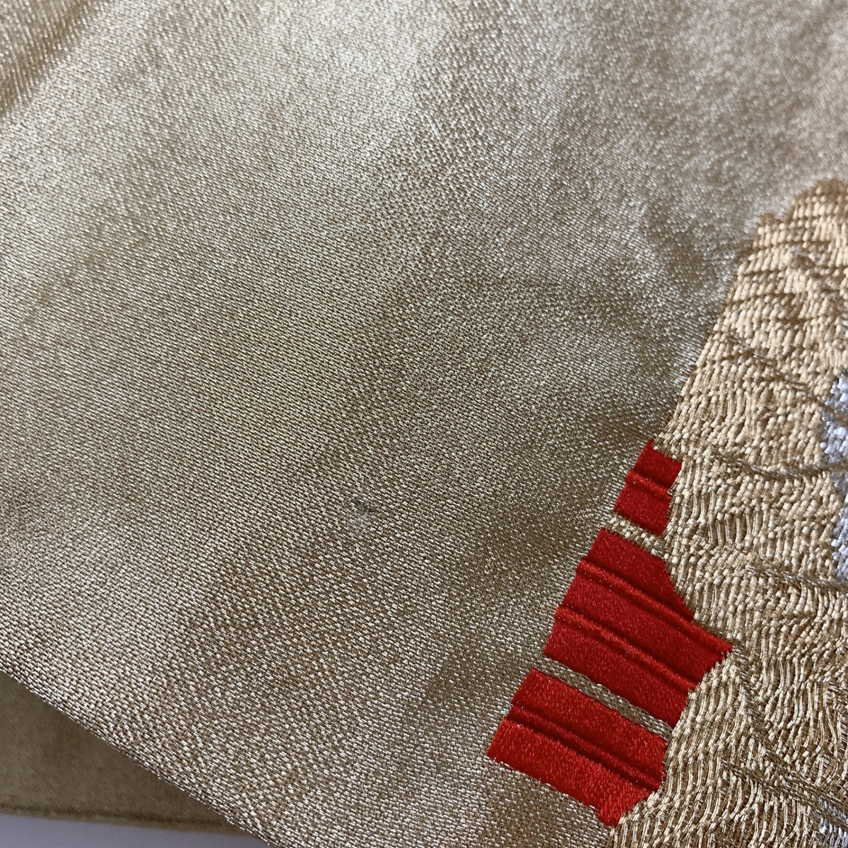 8915# Japanese Vintage Fukuro Obi Belt Kimono Fabric Silk Traditional