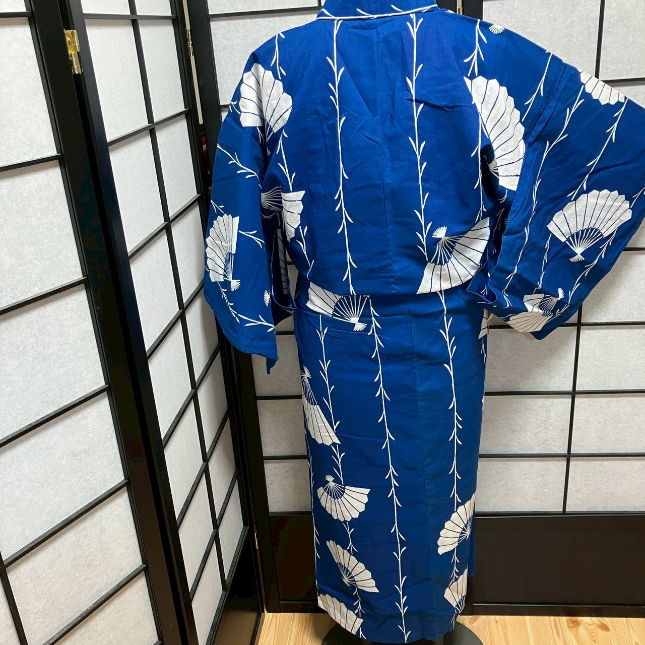 9105# Japanese Yukata Womens Vintage Fabric Cotton Robe Kimono Traditional