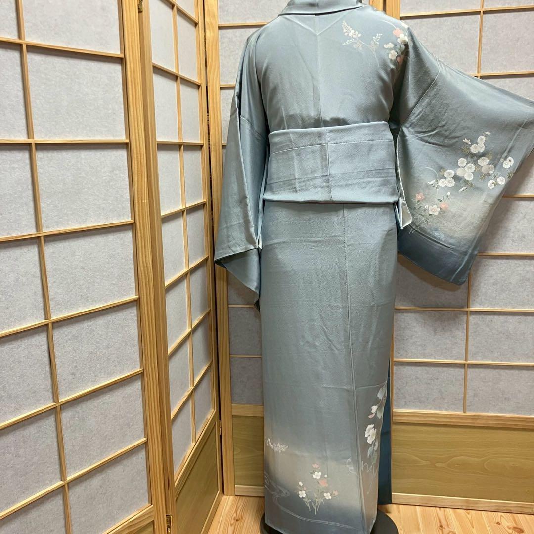 4407# Japanese Kimono Vintage Womens Silk Fabric Robe Kimono only sold