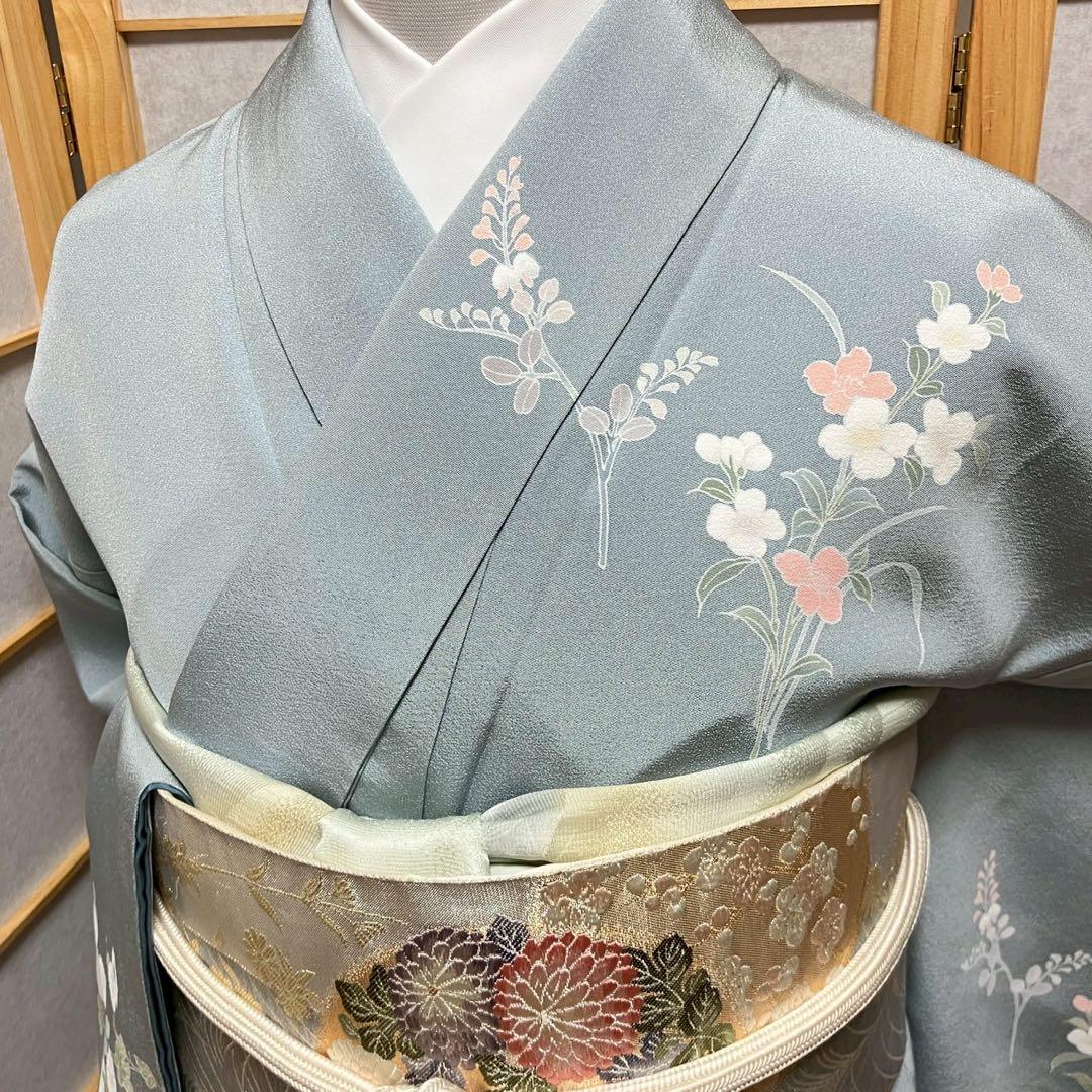 4407# Japanese Kimono Vintage Womens Silk Fabric Robe Kimono only sold