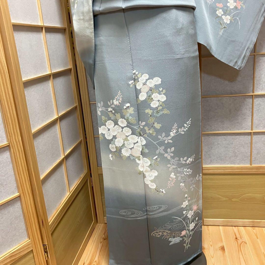 4407# Japanese Kimono Vintage Womens Silk Fabric Robe Kimono only sold
