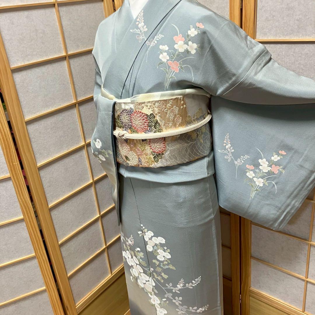 4407# Japanese Kimono Vintage Womens Silk Fabric Robe Kimono only sold
