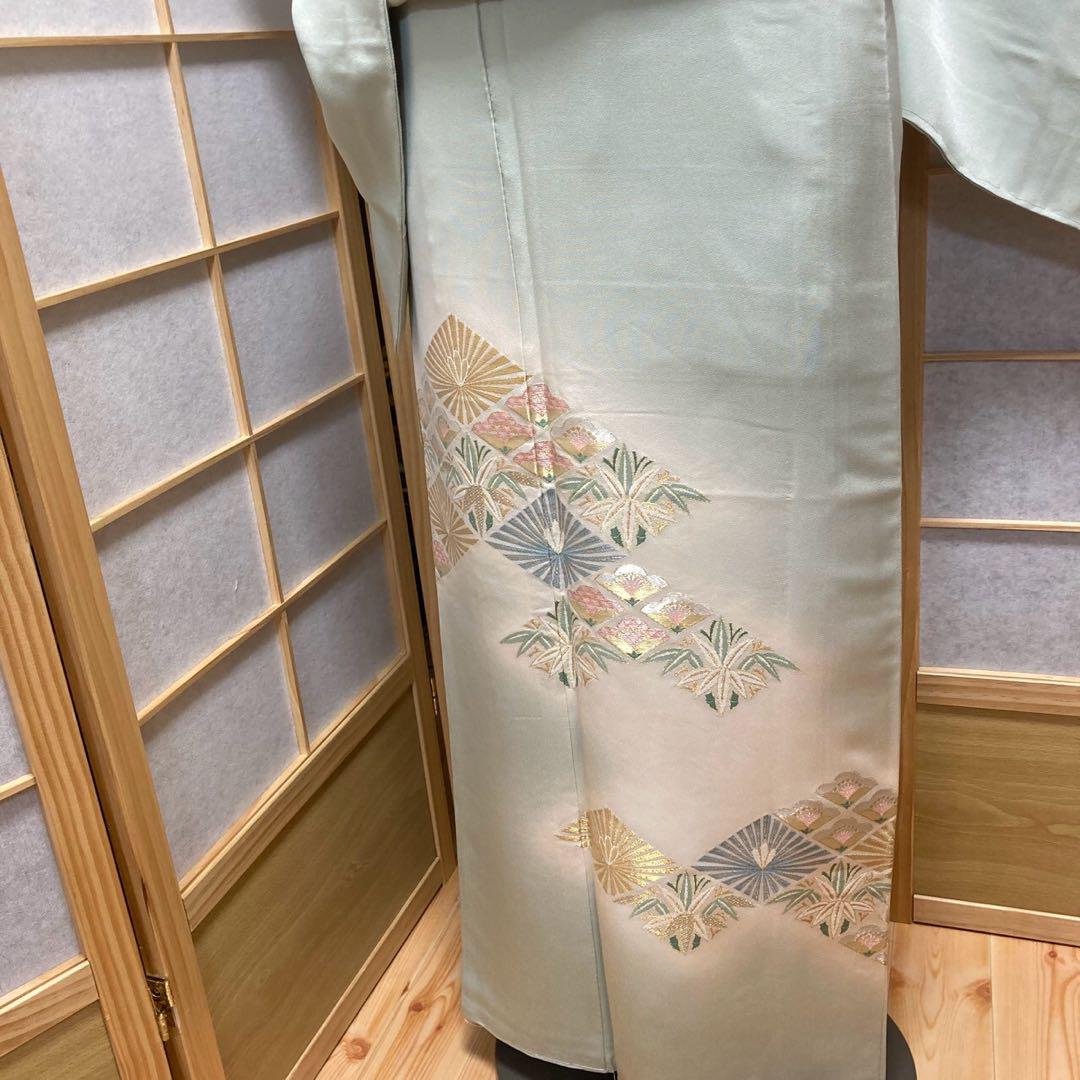 3128# Japanese Tomesode Kimono Vintage Womens Silk Fabric Robe Kimono only sold