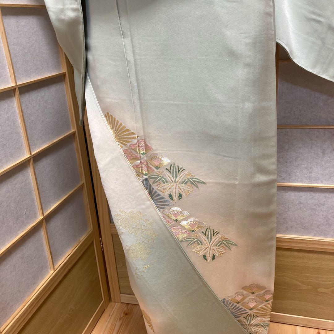 3128# Japanese Tomesode Kimono Vintage Womens Silk Fabric Robe Kimono only sold