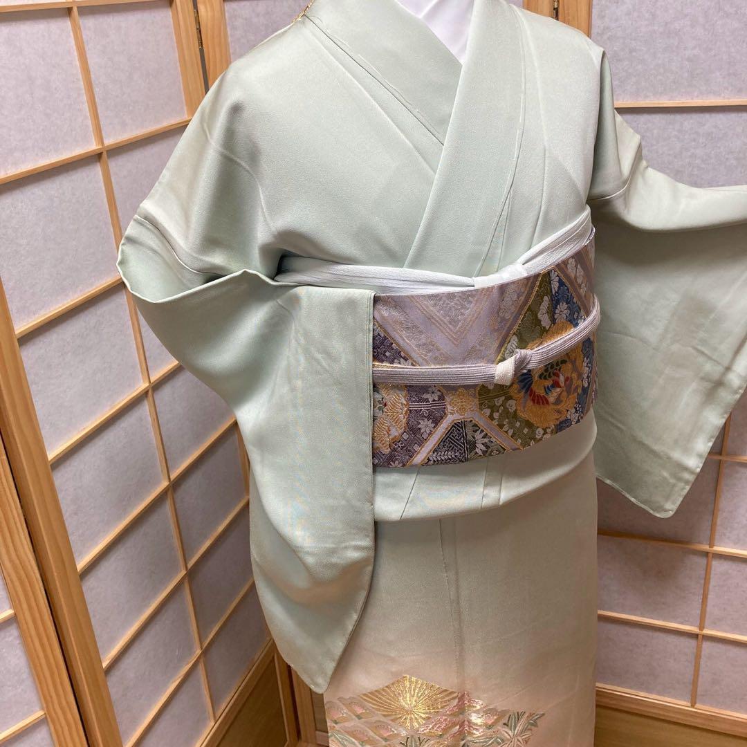 3128# Japanese Tomesode Kimono Vintage Womens Silk Fabric Robe Kimono only sold