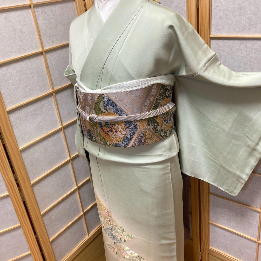 3128# Japanese Tomesode Kimono Vintage Womens Silk Fabric Robe Kimono only sold