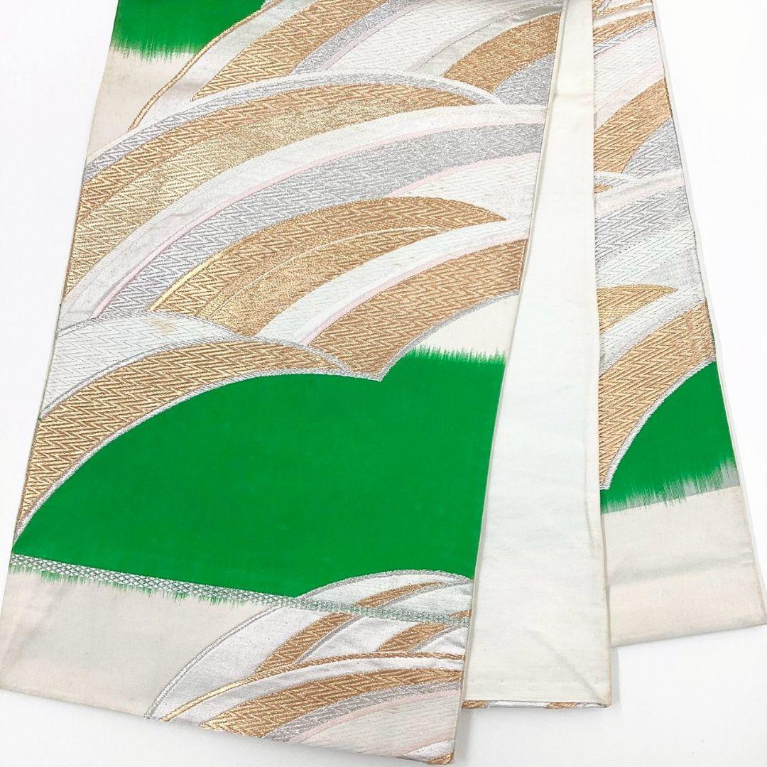 4927# Japanese Vintage Fukuro Obi Belt Kimono Fabric Silk Traditional