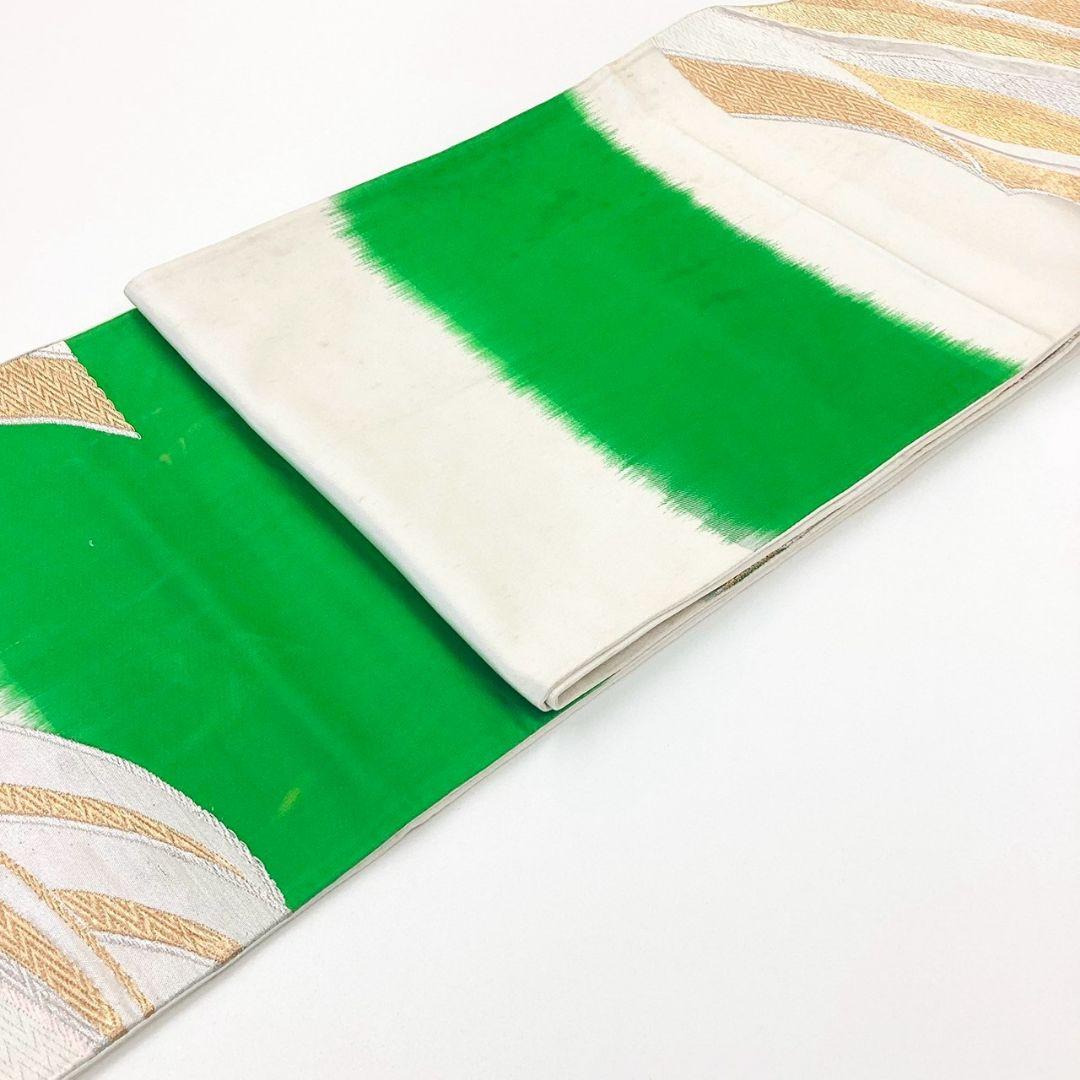 4927# Japanese Vintage Fukuro Obi Belt Kimono Fabric Silk Traditional