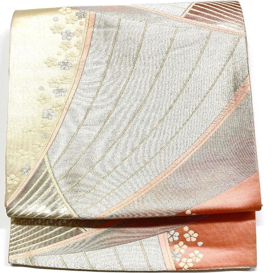 4087# Japanese Vintage Fukuro Obi Belt Kimono Fabric Silk Traditional